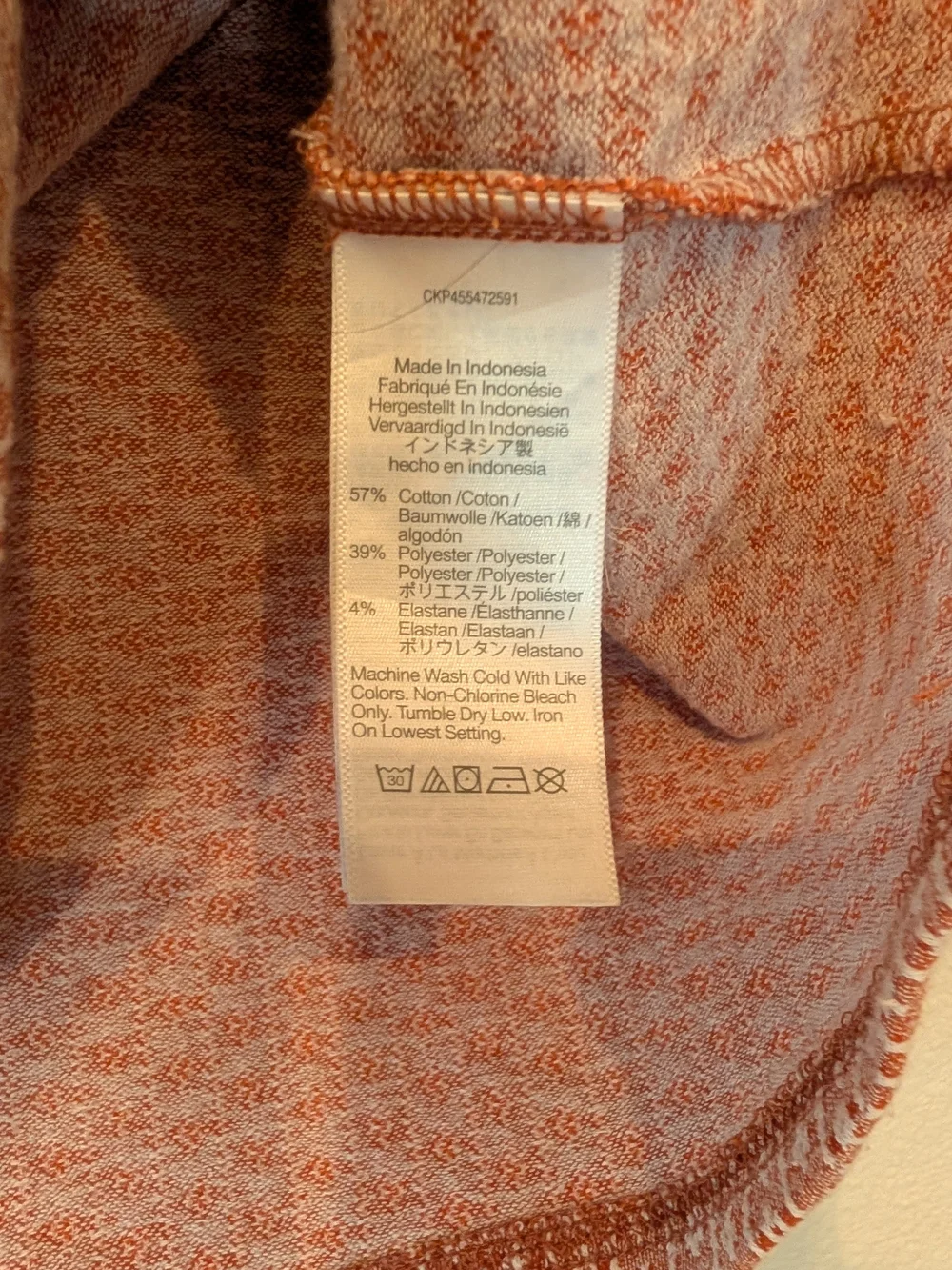 Madewell Jacquard Puff Sleeve Knit Top Soft Terracotta Peach Stripe - Size M